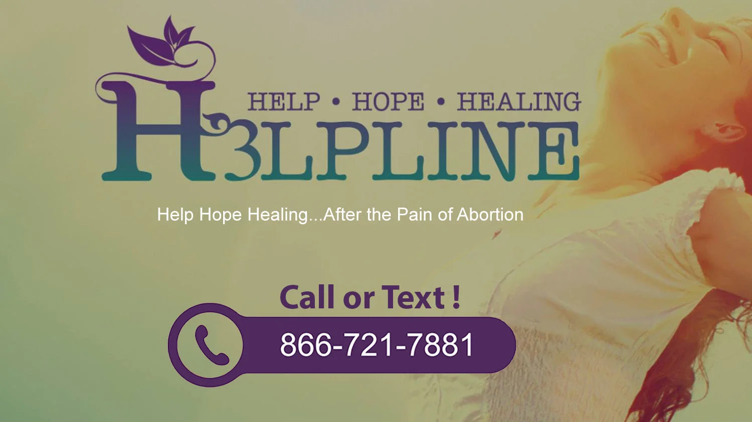 h3helpline logo and phone call contact button